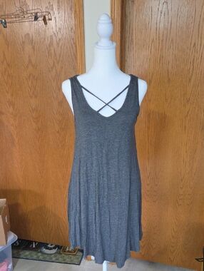 #15 Charcoal Gray Knit Top Tunics Large